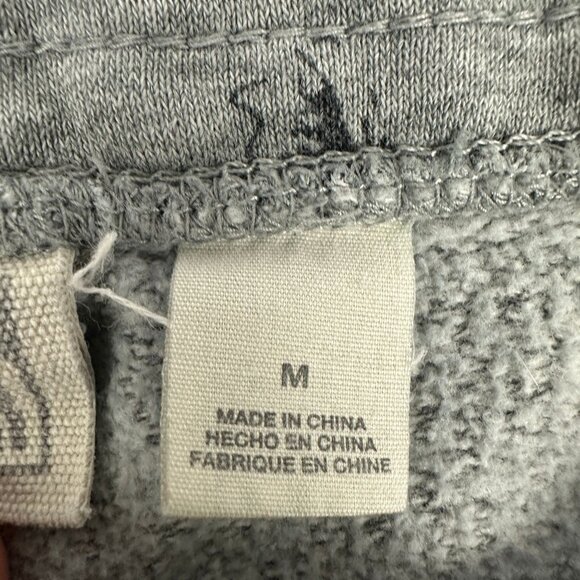 Converse All Star Men Grey Jogger Pants Drawstring Medium Black Graphic Print - Picture 6 of 8